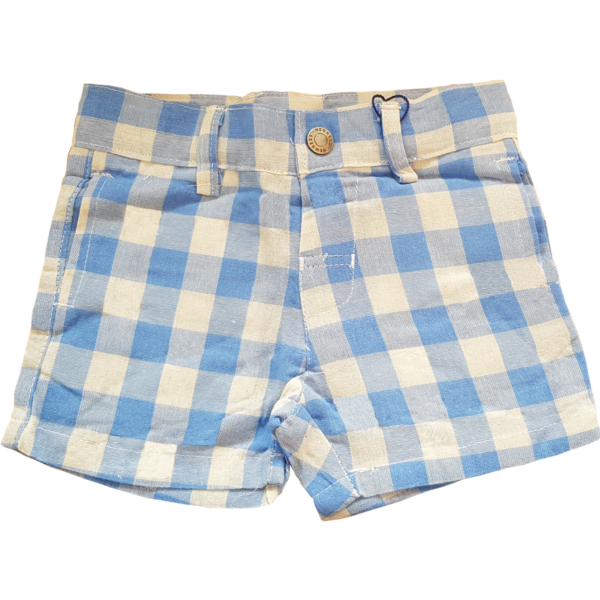 Blau-Karierter Short