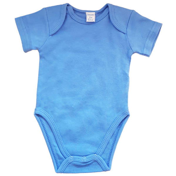 Blauer Baby Body aus 100% Baumwolle